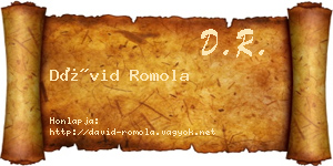 Dávid Romola névjegykártya
